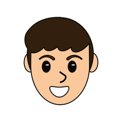 cartoon head face man male design vector illustration eps 10