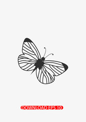 Butterfly icon, Vector