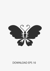 Butterfly icon, Vector