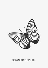 Butterfly icon, Vector