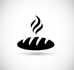 Hot bread icon vector