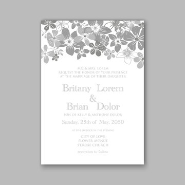  Peony Wedding Invitation Floral Bridal Wreath chrysanthemum flower Anemone, privet berry, currant berry vector illustration watercolor style Romantic invitation marriage, birthday, Valentine's day.