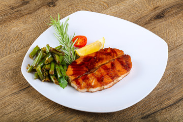 Grilled salmon