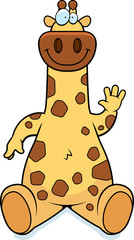 Cartoon Giraffe Sitting