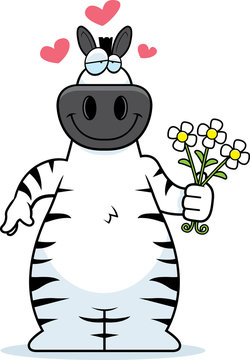 Cartoon Zebra Flowers