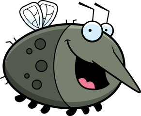 Cartoon Mosquito Smiling