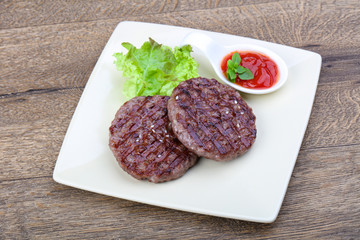Grilled burger cutlet