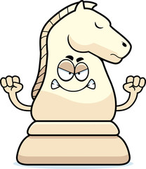 Angry Cartoon Chess Knight