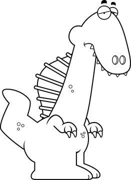recommend clip art: Sad Cartoon Spinosaurus