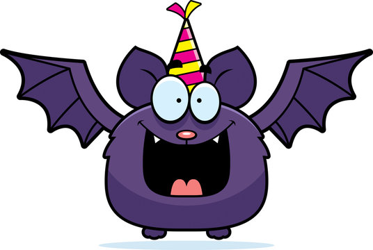 recommend clip art: Cartoon Bat Birthday Party
