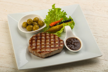 Grilled beef steak