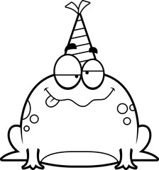 Cartoon Frog Drunk Party