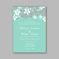  Peony Wedding Invitation Floral Bridal Wreath chrysanthemum flower Anemone, privet berry, currant berry vector illustration watercolor style Romantic invitation marriage, birthday, Valentine's day.