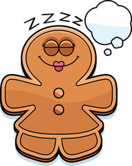 Dreaming Cartoon Gingerbread Woman