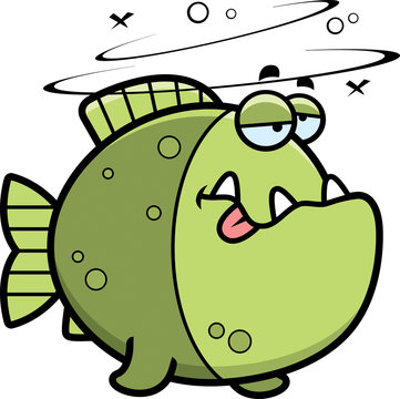 cartoon green fish dizzy clip art preview