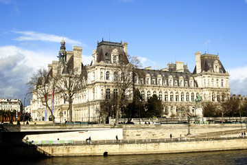 Fototapeta na wymiar Отель де Виль, ратуша Парижа