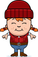 Smiling Cartoon Little Lumberjack