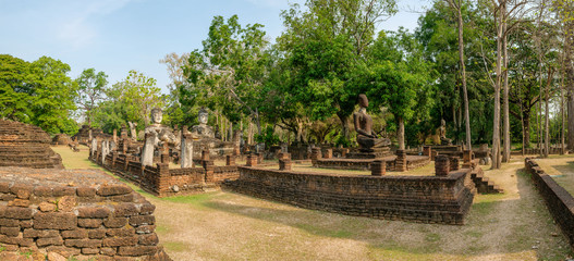 Vue panoramique, Wat Phra Kaeo, Kamphaeng Phet.