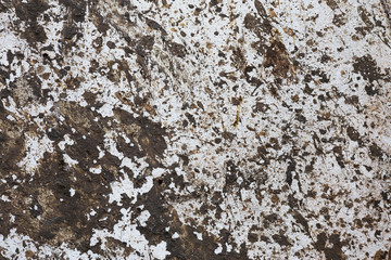 white wall stained with mud in construction site. dirty white wall background and wallpaper.