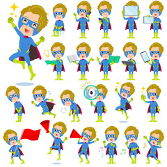 super hero man Blue Green 2