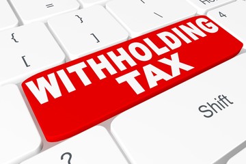 Button "Withholding tax" on 3D keyboard