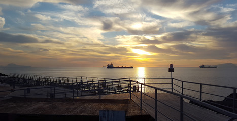 Tramonto lungomare Granatello Portici Napoli
