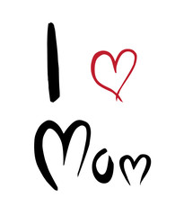 Vector I love mom