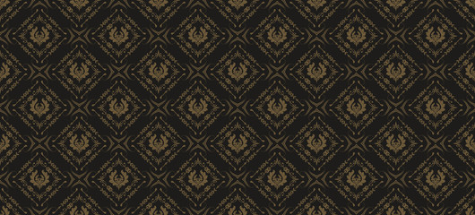 Seamless repeating pattern for your design. Vector illustration. Dark image