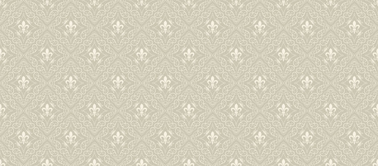 Vintage, seamless pattern. Vector seamless texture. Symmetrical classic pattern