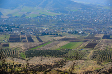 Fototapeta premium Scenic landscape with settlements, Armenia