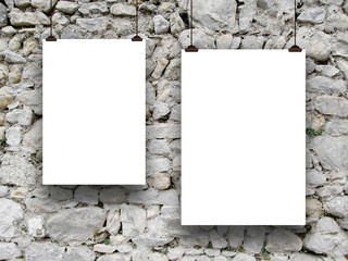 Two blank frames