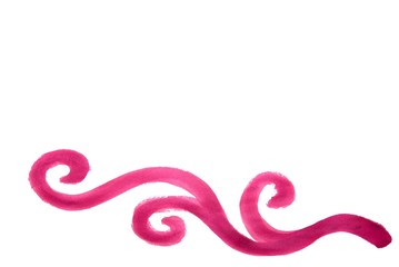 Filigree watercolor divider art deco vintage spiral lines isolated on white background