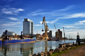 Sea trading port activities