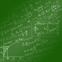 Background with formulas, number equation