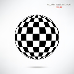 Chess ball Abstract chess sphere