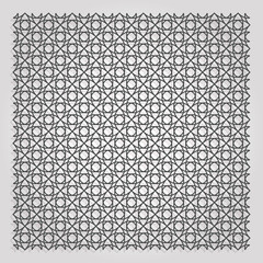 Decorative seamless panel for laser cutting with geometric circular pattern for cutting out paper, wood, metal. Template for registration. Element of design. Vector illustration.