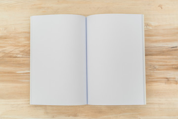 Blank catalog, magazines,book mock up on wood background