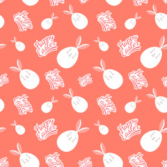 Seamless happy easter egg pattern