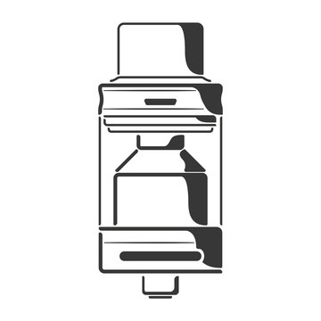 recommend clip art: Black small tank atomizer with top airflow icon