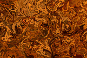 Digital blurred brown background with spread liquify flow for design