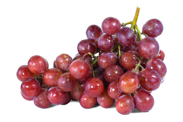 Red grape isolated on white background