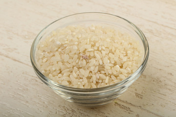 Raw rice heap