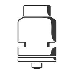 Black side airflow rebuildable drip atomizer side view icon