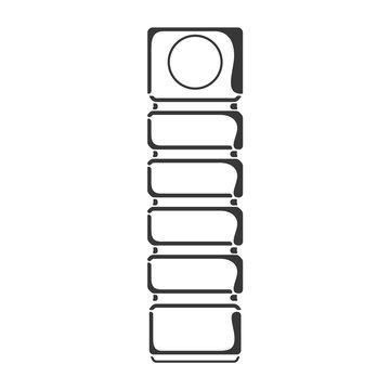 Black tube style mechanical mod with rings icon