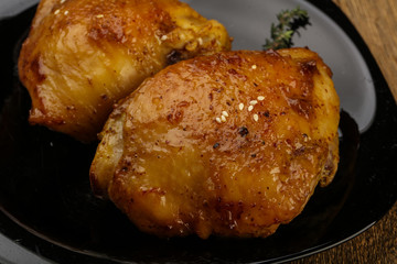 Roasted chicken thighs