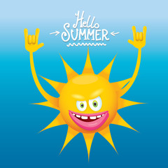 hello summer rock n roll poster. summer party