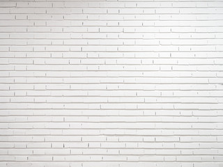 White brick wall for texture or background