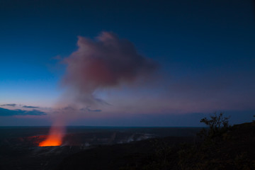 Fototapeta na wymiar Eruption at night