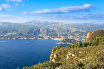 Cassis view from Cape Canaille top, France
