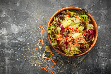 Fresh salad leaves mixFresh salad leaves mix